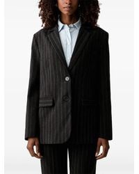 Twinset - Pinstripe Sequin-Embellished Blazer - Lyst