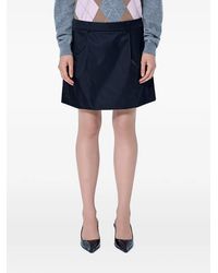 Prada - Minifalda Con Bolsillos Con Cremallera - Lyst
