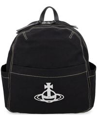 Vivienne Westwood - Medium George Orb-Plaque Contrast-Stitch Backpack - Lyst