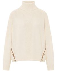 Liu Jo - Wool-Blend Turtleneck With Buttons - Lyst