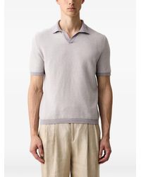 Benetton - Textured-Knit Short-Sleeved Polo-Collar T-Shirt - Lyst