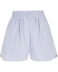 LA PISCINE - Striped Mini Shorts - Lyst