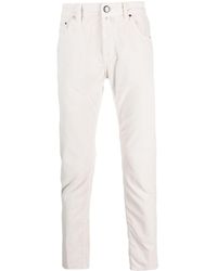 Jacob Cohen - Logo-patch Tapered-leg Trousers - Lyst