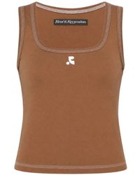 Rest&Recreation - Logo-Print Contrast-Stitch Tank Top - Lyst