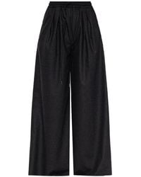 Max Mara - Wollen Flanellen Broek Met Wijde Pijpen - Lyst