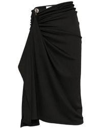 Christopher Esber - Crystal-Clasp Cascade Midi Skirt - Lyst
