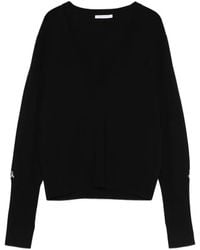 Patrizia Pepe - V-Neck Long-Sleeve Sweater - Lyst
