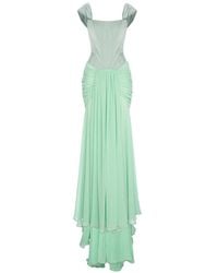 V:PM ATELIER - Maxi Jade Draped Corset Dress - Lyst