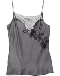 Carine Gilson - Lace-Trimmed Silk Camisole - Lyst