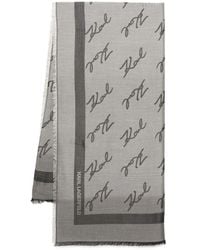 KARL LAGERFELD - Sciarpa Ikon Monogram - Lyst