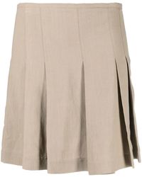 Brunello Cucinelli - Pleated Miniskirt - Lyst