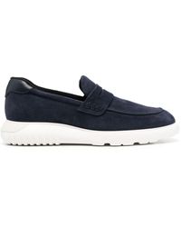 Hogan - Almond-toe Suede Loafers - Lyst