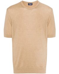 Drumohr - Cotton-Linen Knit T-Shirt - Lyst