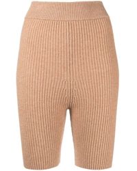 Cashmere In Love - Mira Ribbed Merino-cashmere Shorts - Lyst
