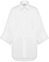 Moschino - Three-Quarter Sleeve Cotton Shirt - Lyst
