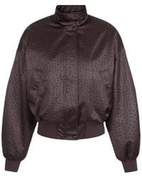 Elisabetta Franchi - Ostrich-Print Wide-Sleeve Jacket - Lyst