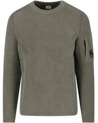 C.P. Company - Gerippter Pullover Mit Linsen-Detail - Lyst