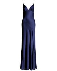 Alberta Ferretti - Satin-Finish Slit-Detail Gown - Lyst