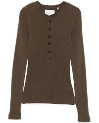 Citizens of Humanity - Drea Waffle-Knit Henley Top - Lyst