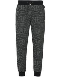 Philipp Plein - Monogram-Jacquard Track Pants - Lyst