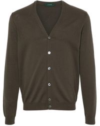 Zanone - Button-up Cotton Cardigan - Lyst