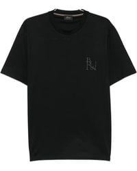 Brioni - Logo-Embroidered T-Shirt - Lyst