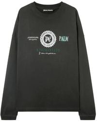 Palm Angels - Dollar-Graphic Long-Sleeve T-Shirt - Lyst