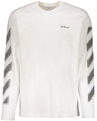 Off-White c/o Virgil Abloh - T-Shirt A Maniche Lunghe Con Diagonali - Lyst