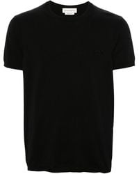 Alexander McQueen - Logo-embroidered Knitted T-shirt - Lyst