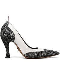 Thom Browne - Wingtip Pumps Mit Kristallen - Lyst