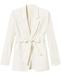 Twinset - Embroidered Belted Blazer - Lyst