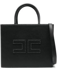 Elisabetta Franchi - コントラストステッチ ハンドバッグ - Lyst