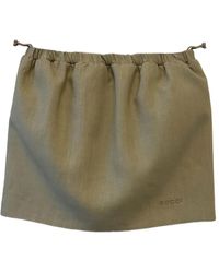 Gucci - Linnen Mini-Rok Met Elastische Tailleband - Lyst