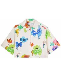 Off-White c/o Virgil Abloh - Watercolour Floral-Print Short-Sleeved Shirt - Lyst