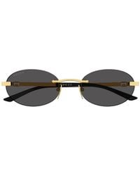 Gucci - Interlocking-G Rimless Oval-Frame Sunglasses - Lyst