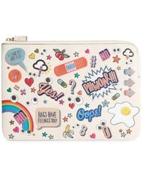 Anya Hindmarch - All Over Stickers Leather Laptop Case - Lyst