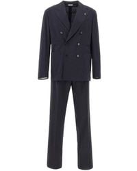 Manuel Ritz - Double-Breasted Peak-Lapel Suit - Lyst