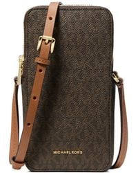 Michael Kors - Jet Set Small Pebbled Leather Smartphone Crossbody Bag - Lyst