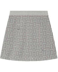 KENZO - Weave Logo-Detail Mini Skirt - Lyst