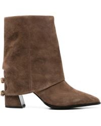 Bruno Premi - Buckle-Detail Pointed-Toe Ankle Boots - Lyst