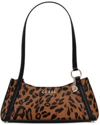 Guess - Domitilla Leopard Print Charm Tote Bag - Lyst