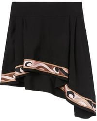 PUCCI - Asymmetric Print-Insert Mini Skirt - Lyst