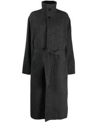 Lemaire - Belted Wool-blend Coat - Lyst