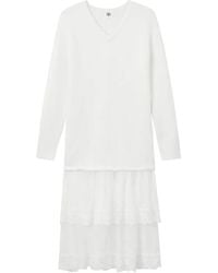 B+ AB - V-Neck Midi Dress - Lyst