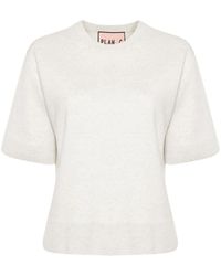 Plan C - Mélange Knitted T-Shirt - Lyst