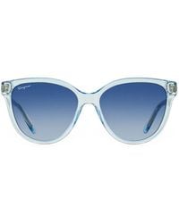 Ferragamo Eyewear - Gancini Butterfly-Frame Sunglasses - Lyst
