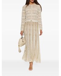 Ulla Johnson - Pointelle Gebreide Maxi-Rok Met Metallic-Effect - Lyst