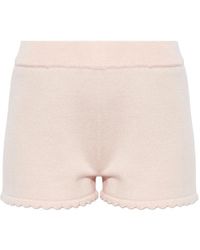 Posse - Maisie Scalloped Wool Shorts - Lyst