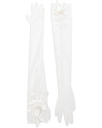 David Koma - Floral-Appliqué Opera-Length Gloves - Lyst