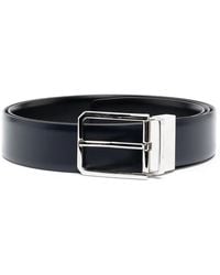 Santoni - Engraved-Logo Leather Belt - Lyst